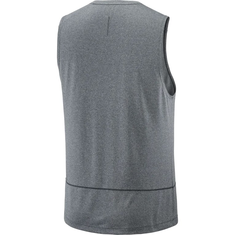 Tank Top Salomon Cross Run Estampados Hombre Grises Oscuro | MX XSPW106